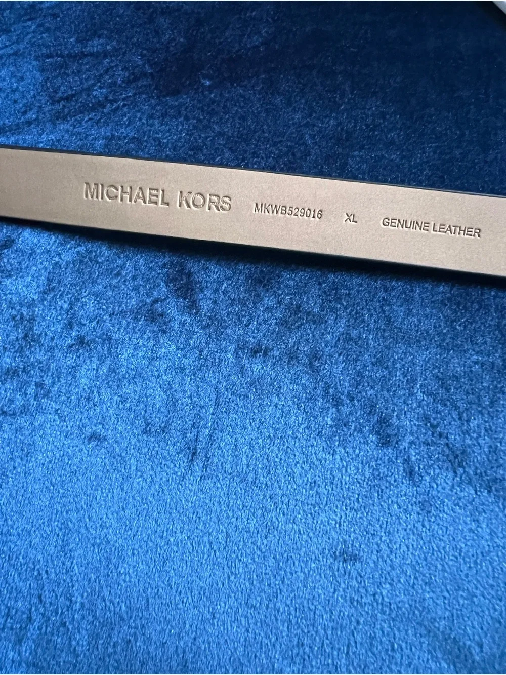 Michael Kors Black Genuine Leather Belt – XL – Brand New 46”